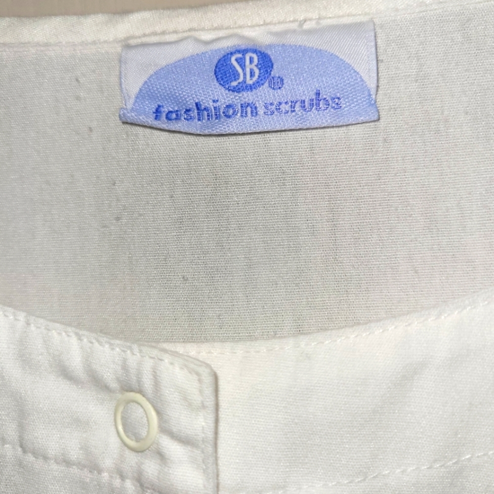 White scrub jacket